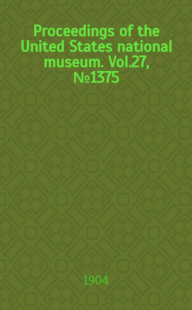 Proceedings of the United States national museum. Vol.27, №1375 : Tineid moths from British Columbia ...