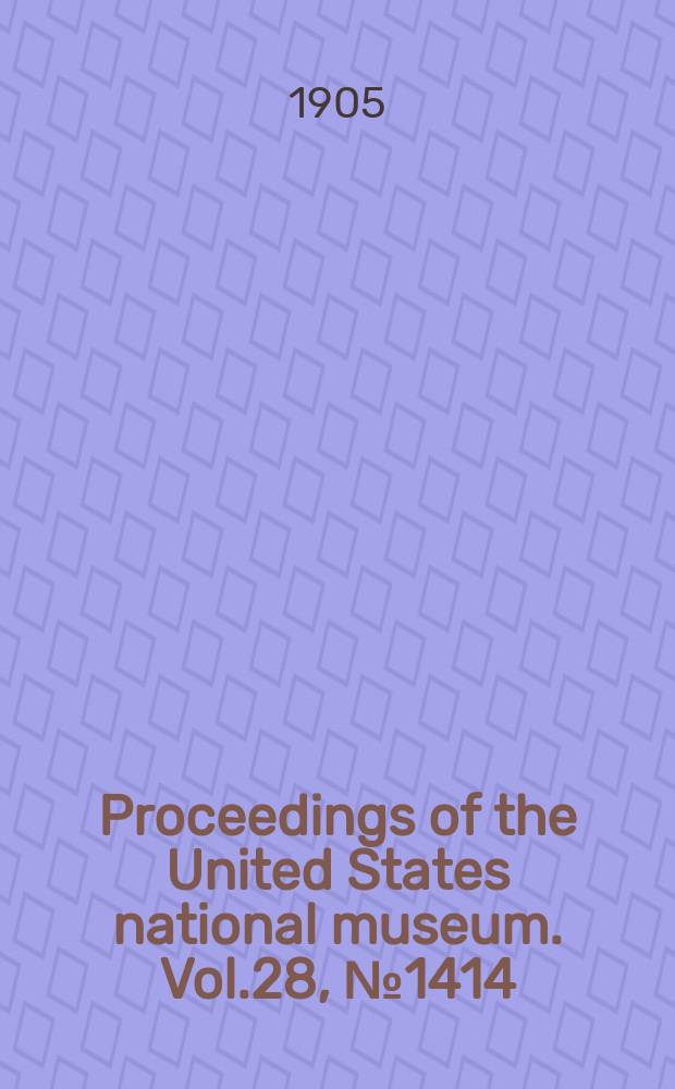 Proceedings of the United States national museum. Vol.28, №1414 : Notes on the fishes of Puget fauna