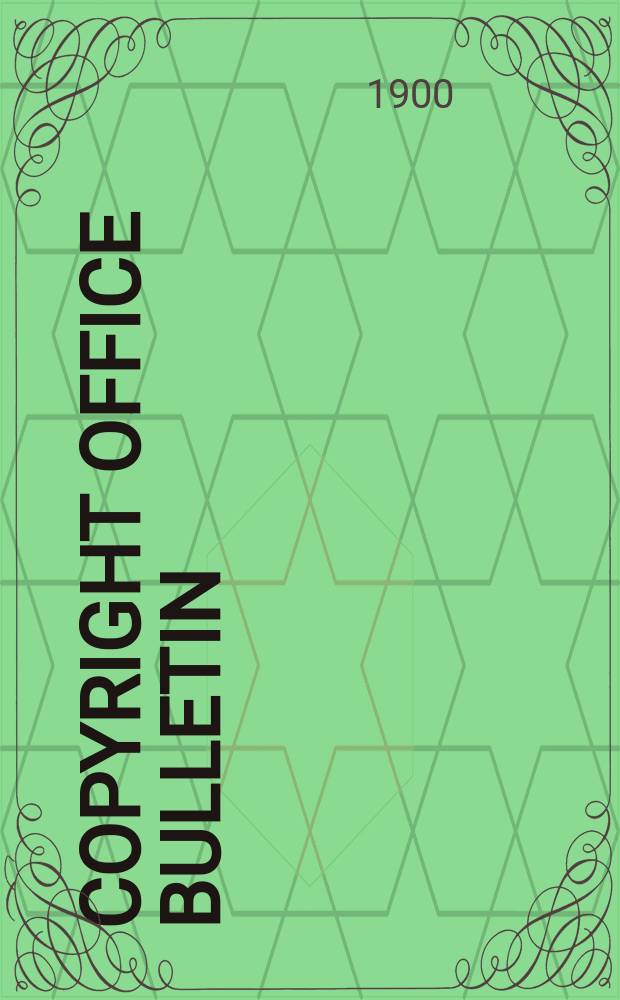 Copyright office bulletin