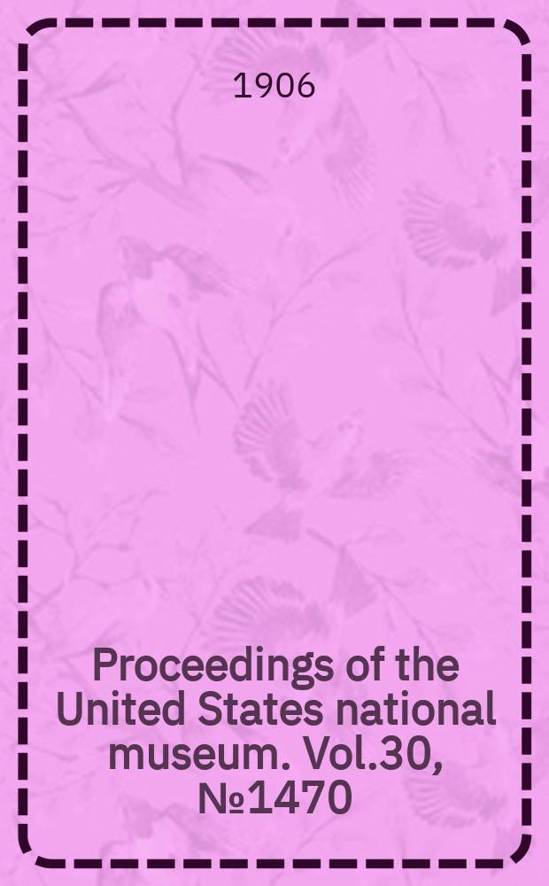 Proceedings of the United States national museum. Vol.30, №1470 : Description of a new species of Threadfin (family Dolynemidae) from Japan