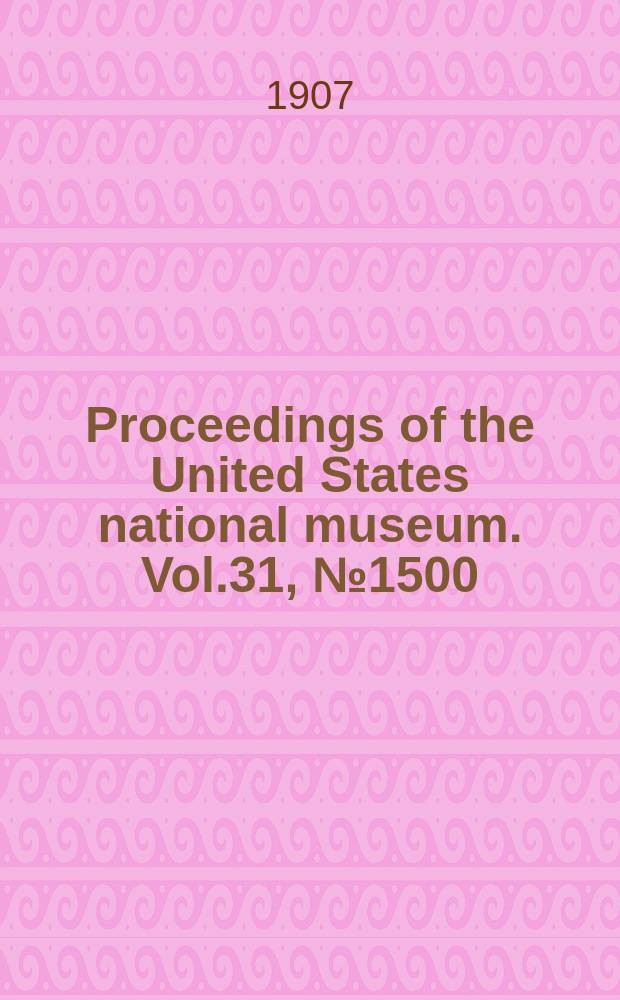 Proceedings of the United States national museum. Vol.31, №1500 : Mammals remains from two prehistoric village sites in New Mexico and Arizona