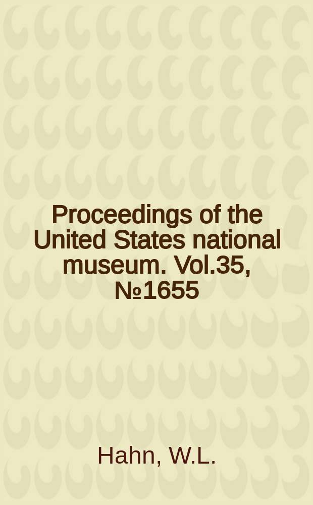 Proceedings of the United States national museum. Vol.35, №1655 : Notes on the mammals and cold-blooded vertebrate of the Indiana Univ. farm, Mitchell, Indiana