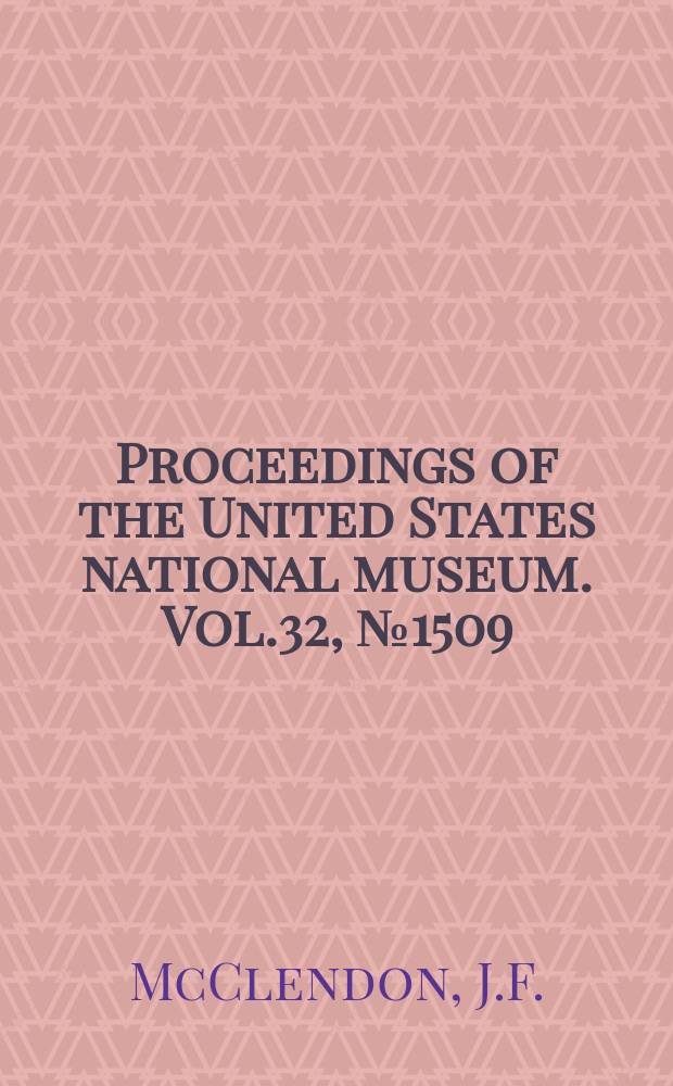 Proceedings of the United States national museum. Vol.32, №1509 : New marine worms of the genus Myzostoma