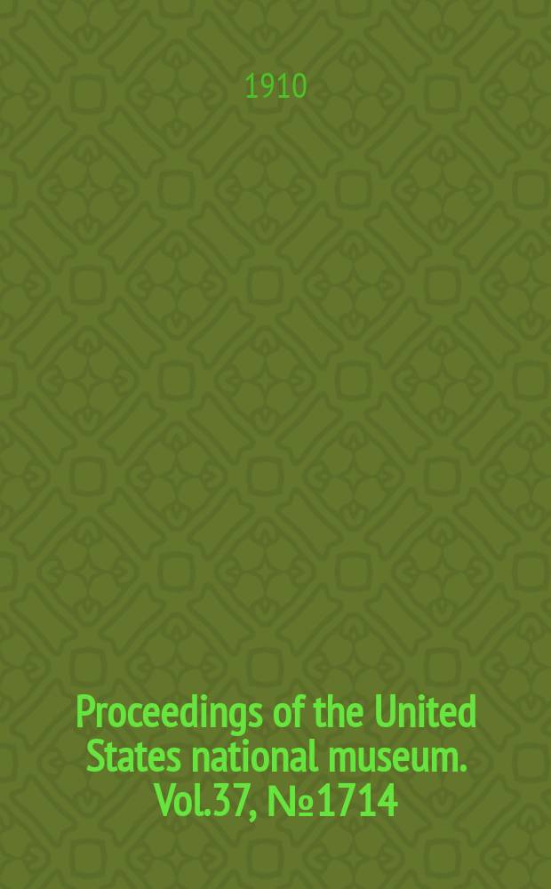 Proceedings of the United States national museum. Vol.37, №1714 : A review of the Serranidae or sea bass of Japan