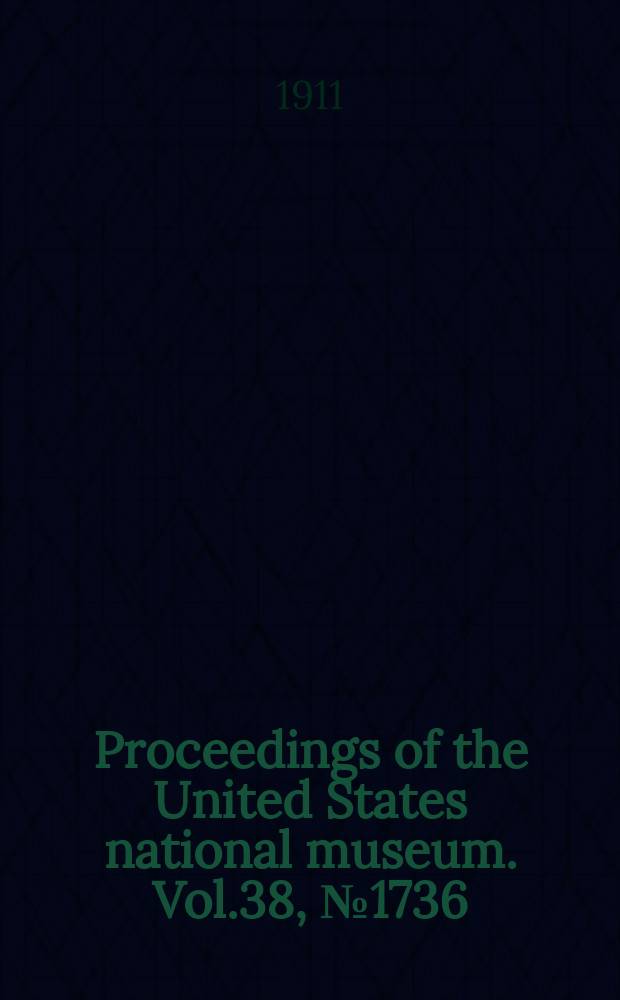 Proceedings of the United States national museum. Vol.38, №1736 : On some land shells collected by Dr. Hiram Bingham in Peru