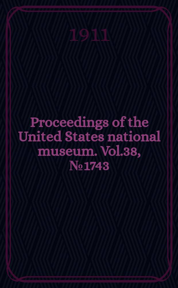 Proceedings of the United States national museum. Vol.38, №1743 : A new Australian Crinoid