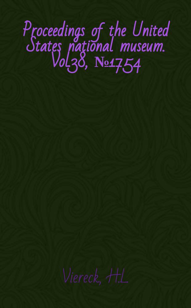 Proceedings of the United States national museum. Vol.38, №1754 : Descriptions of new species of Ichneumon files