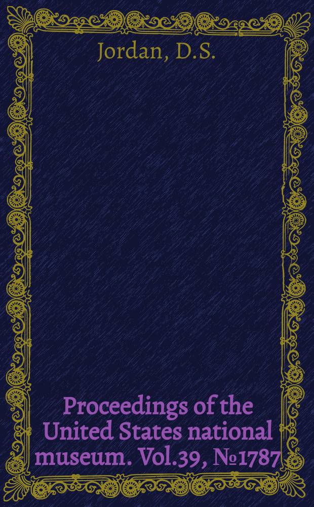 Proceedings of the United States national museum. Vol.39, №1787 : A review of the Sciaenoid fishes of Japan
