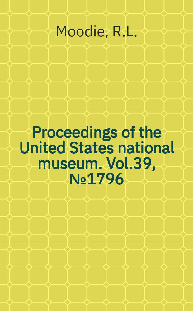 Proceedings of the United States national museum. Vol.39, №1796 : A new labyrinthodont from the Kansas coal measures