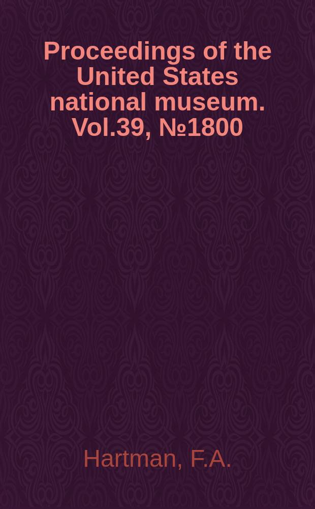 Proceedings of the United States national museum. Vol.39, №1800 : Description of a little-known rattlesnake Crotalus willardi, from Arizona