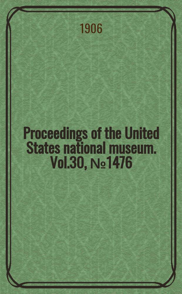 Proceedings of the United States national museum. Vol.30, №1476 : The giant bass of Japan