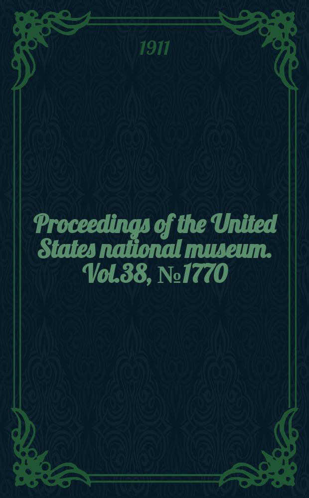 Proceedings of the United States national museum. Vol.38, №1770 : Description of a new parasitic isopod from the Hawaiian Islands