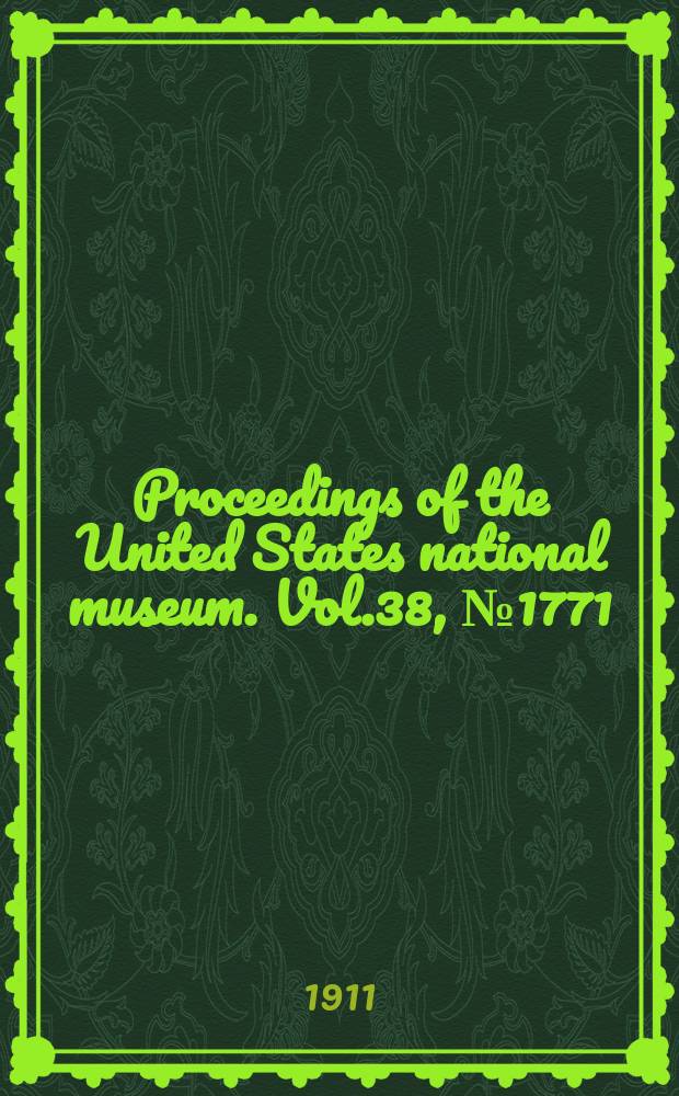 Proceedings of the United States national museum. Vol.38, №1771 : Fresh-water sponges in the collection of the U.S. National museum