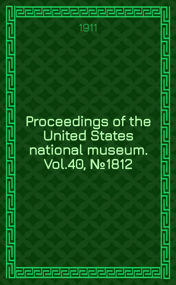 Proceedings of the United States national museum. Vol.40, №1812 : Descriptions of six new genera and thirty-one new species of Ichneumon flies