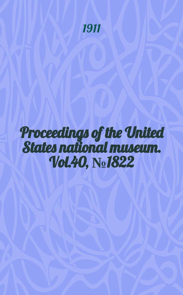 Proceedings of the United States national museum. Vol.40, №1822 : Descriptions of three new fishes of the family Chaetodontidae from the Philippine Islands