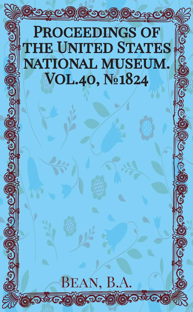 Proceedings of the United States national museum. Vol.40, №1824 : Notes on the genus Lepomis