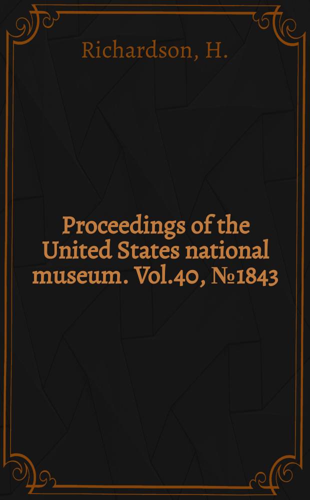 Proceedings of the United States national museum. Vol.40, №1843 : Description of a new genus and species of Janiridae from the Northwest Pacific