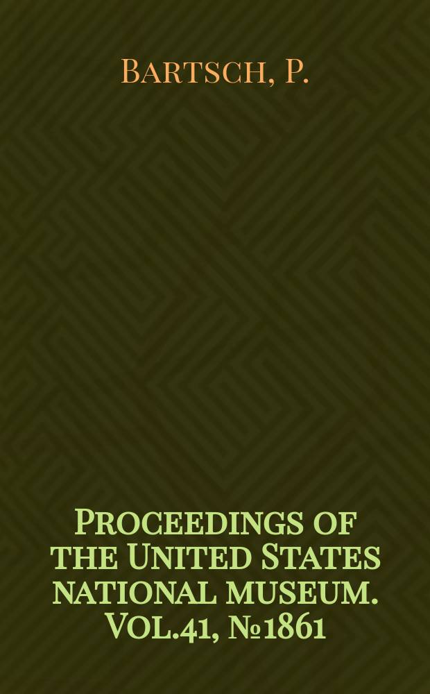 Proceedings of the United States national museum. Vol.41, №1861 : New marine mollusks from Bermuda