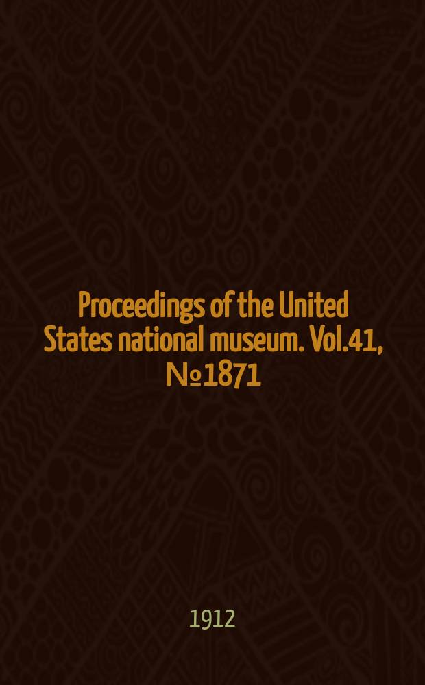 Proceedings of the United States national museum. Vol.41, №1871 : The west American mollusks of the genus Cingula