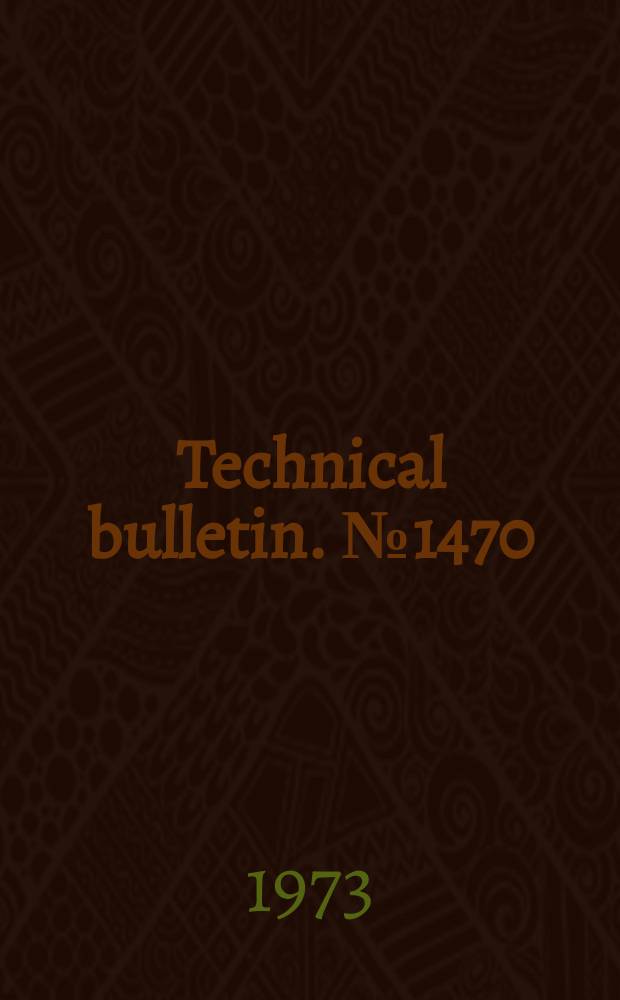 Technical bulletin. №1470 : Effects of futures trading on price performance in the cash onion market, 1930-68