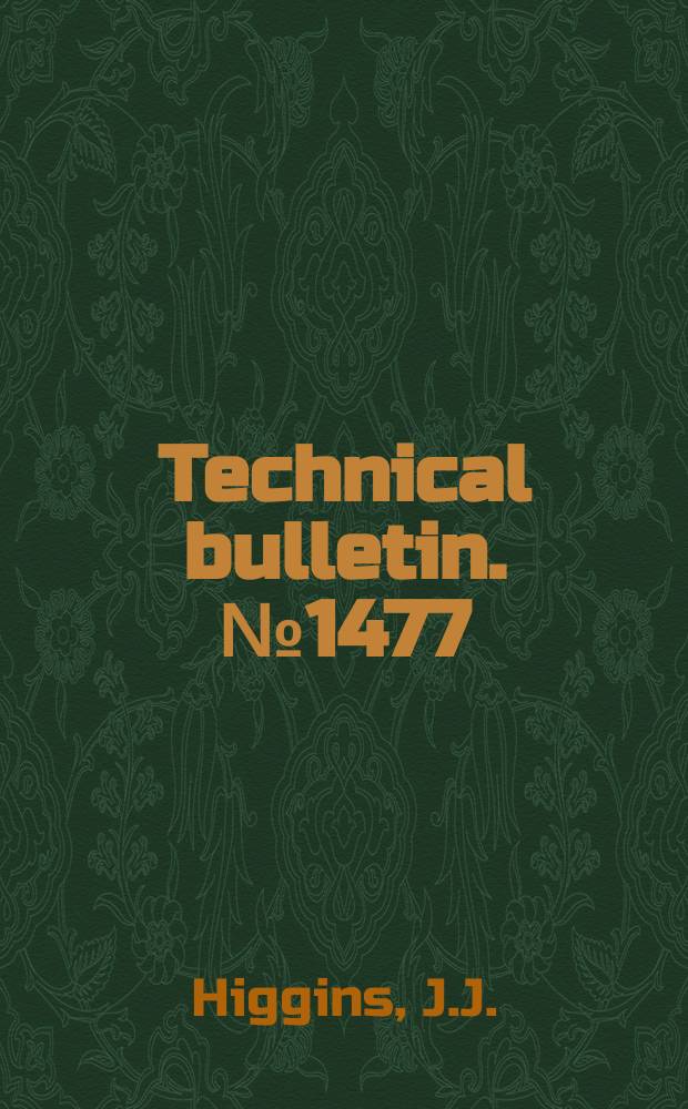 Technical bulletin. №1477 : Kenaf leaf development and stem height