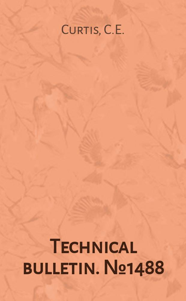 Technical bulletin. №1488 : Comparative biologies of Oryzaephilus