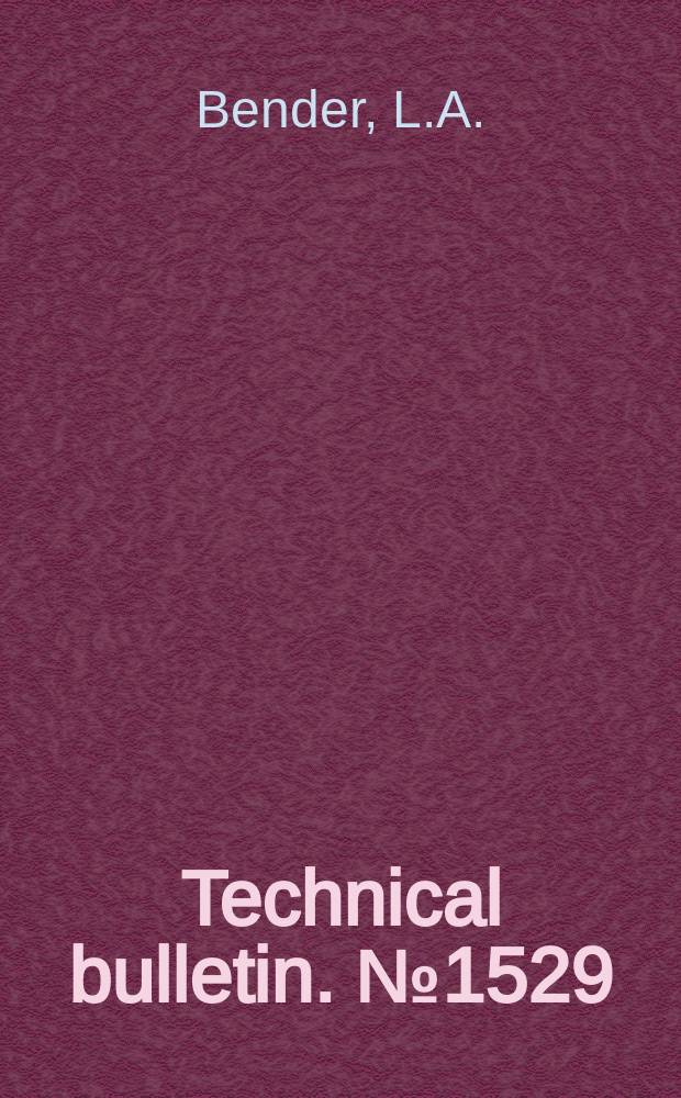 Technical bulletin. №1529 : Predicting employment in four