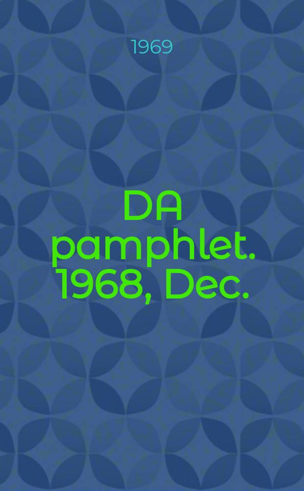 DA pamphlet. 1968, Dec. : Area handbook for Lebanon