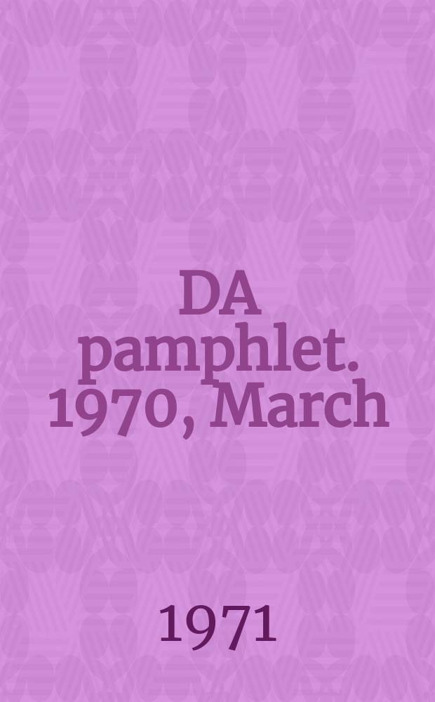 DA pamphlet. 1970, March : Area handbook for Brazil