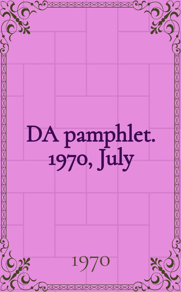 DA pamphlet. 1970, July : Area handbook for Nicaragua