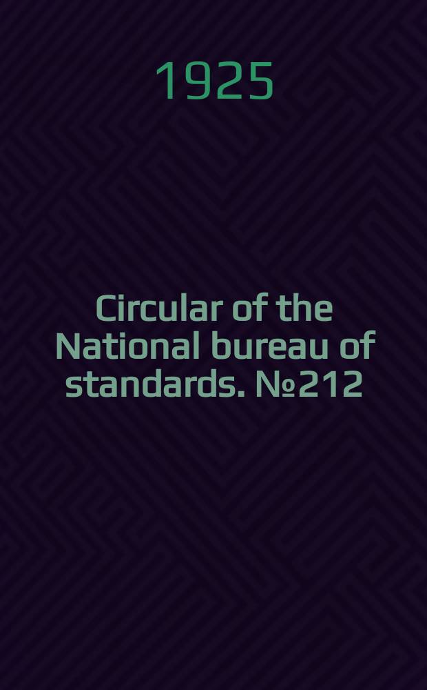 Circular of the National bureau of standards. № 212 : Upholstary leather