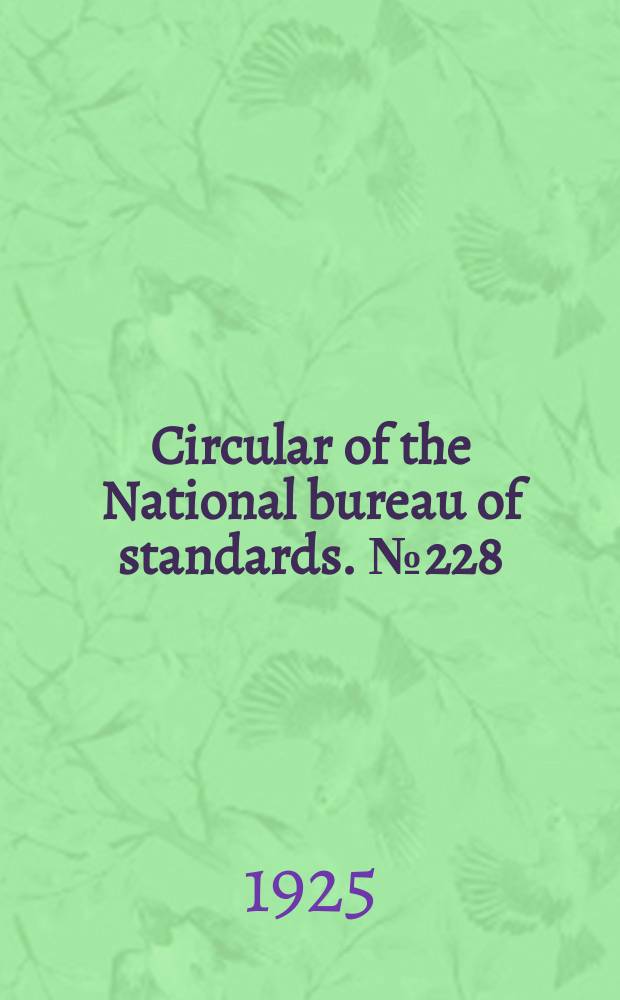 Circular of the National bureau of standards. № 228 : Helmet-shaped ice hags