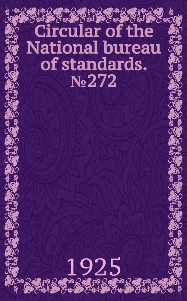 Circular of the National bureau of standards. № 272 : Brown cotton sheeting