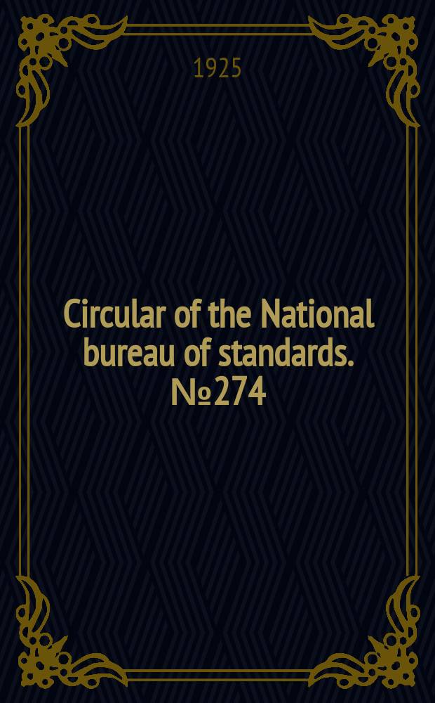 Circular of the National bureau of standards. № 274 : Bleached cotton sheeting (medium and high count sheeting)