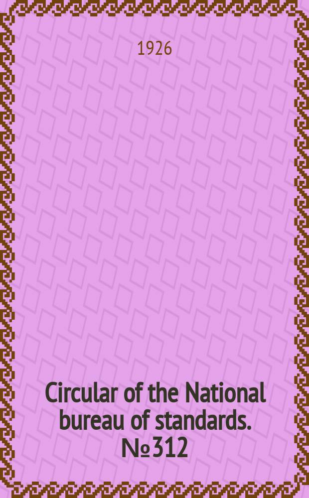 Circular of the National bureau of standards. № 312 : Matting rubber, for use around electrical apparatus or circuits not exceeding 3000 volts to ground