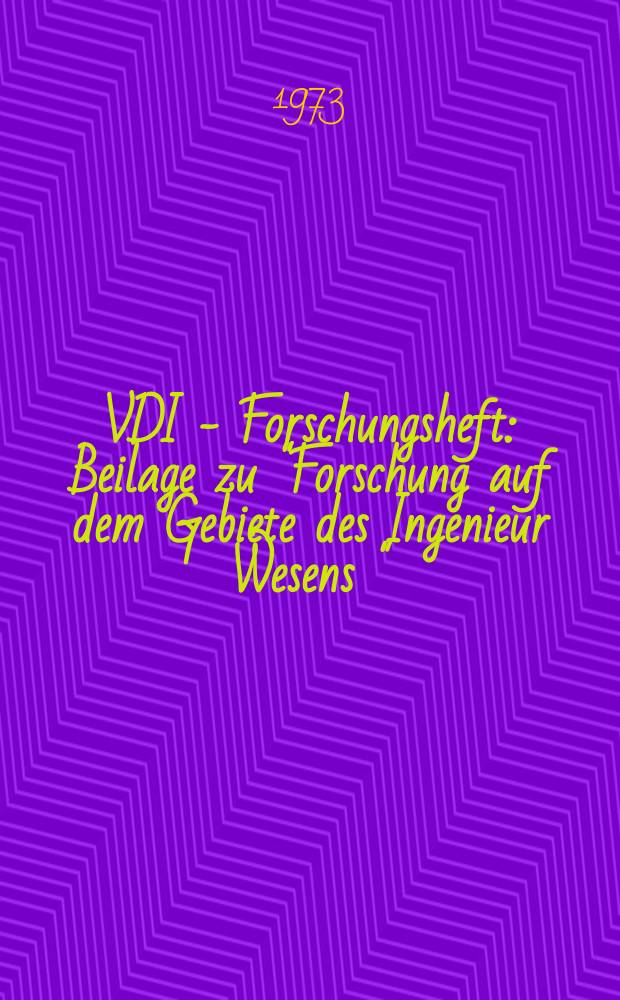 VDI - Forschungsheft : Beilage zu "Forschung auf dem Gebiete des Ingenieur Wesens " : Untersuchungen über die pneumatische