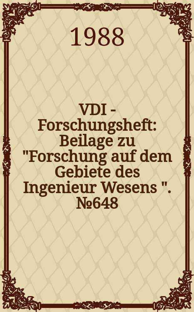 VDI - Forschungsheft : Beilage zu "Forschung auf dem Gebiete des Ingenieur Wesens ". №648 : Gas entrainment by plunging liquid jefs