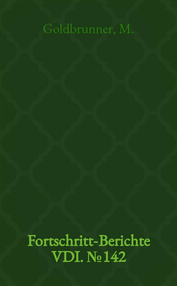 Fortschritt-Berichte VDI. №142 : Lokale Phänomene
