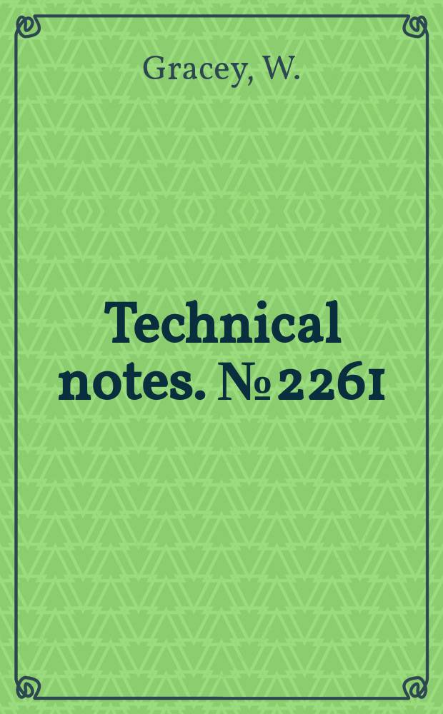 Technical notes. №2261 : Wind-tunnel investigation of a number of total-pressure tubes at high angles of attack supersonic speeds