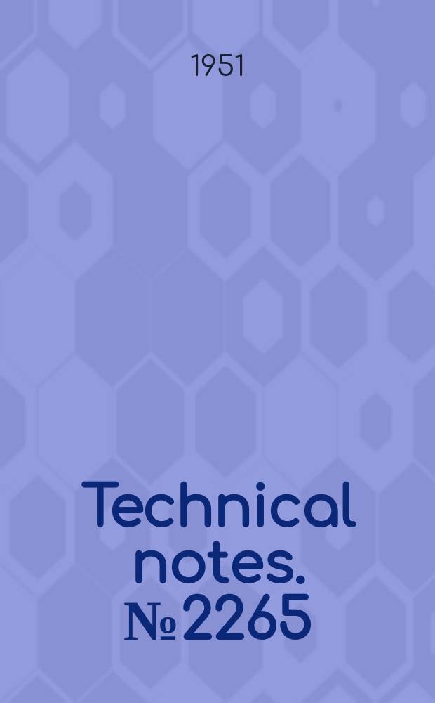 Technical notes. №2265 : NACA VGH recorder