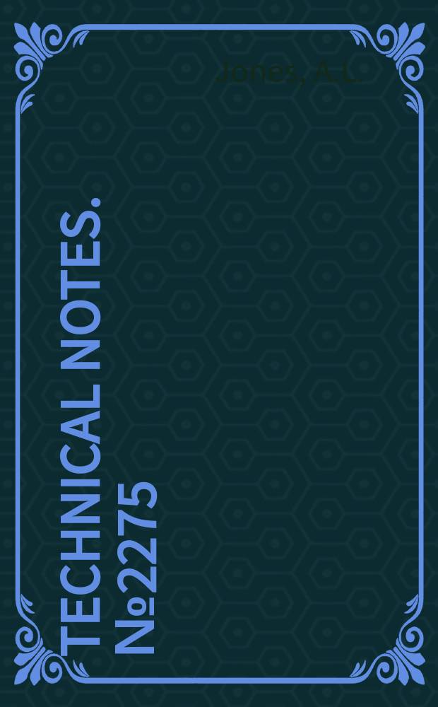 Technical notes. №2275 : A survey of stability analysis techniques for automatically controlled aircraft