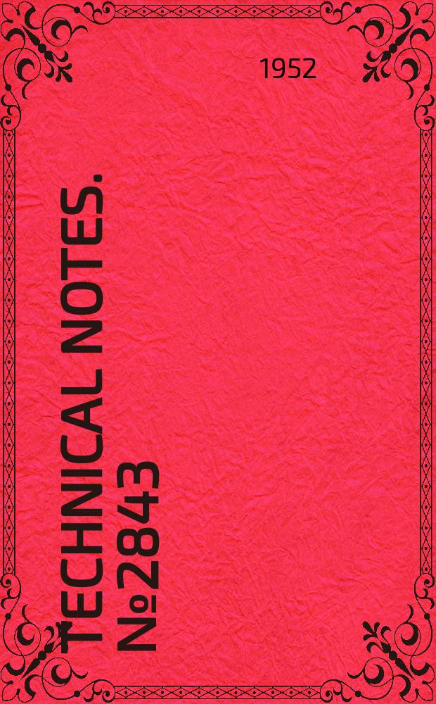 Technical notes. №2843 : Auxiliary equipment and techniques for adapting the constant-temperature hotwire anemometer to specific problems in air-flow measurements
