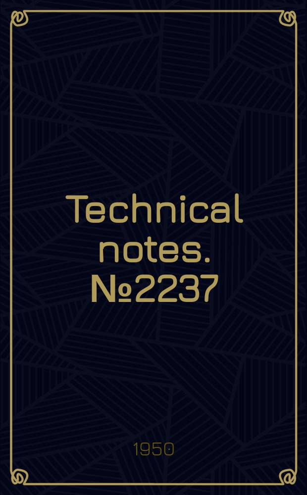 Technical notes. №2237 : Correlations of heat-transfer data and of friction data for interrupted plante fins staggered in successive rows