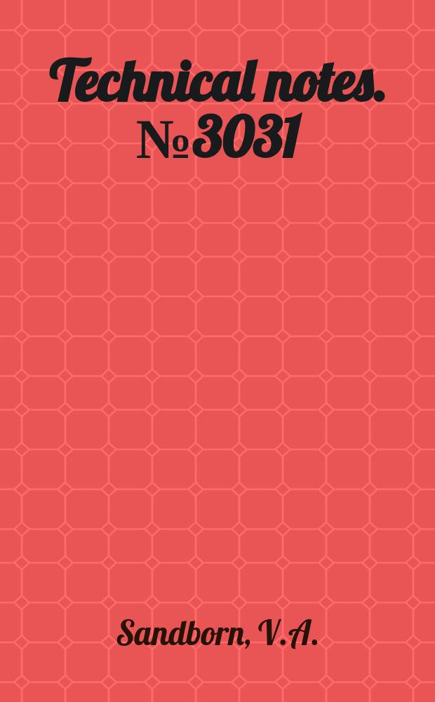 Technical notes. №3031 : Preliminary experimental investigation of low-speed turbulent boundary layers in adverse pressure gradients