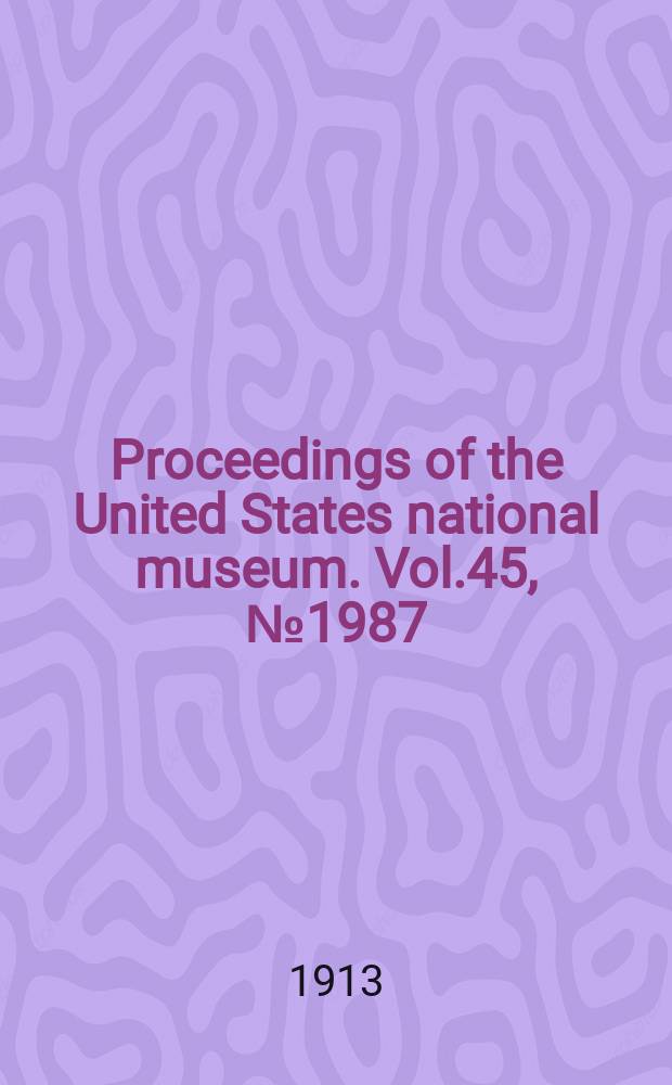 Proceedings of the United States national museum. Vol.45, №1987 : Three interesting butterflies from Eastern Massachusetts