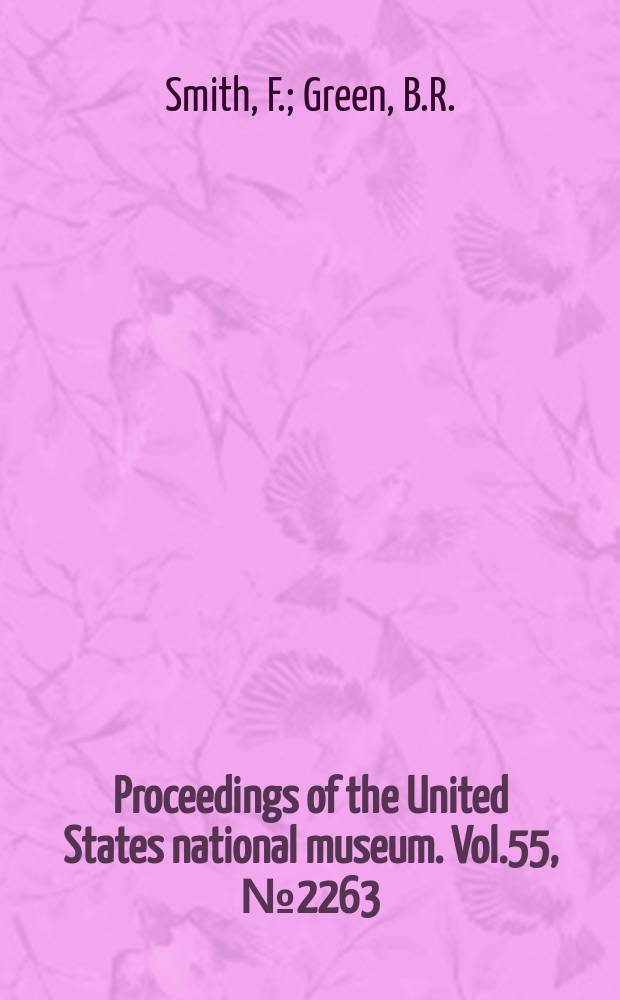 Proceedings of the United States national museum. Vol.55, №2263 : Descriptions of new African earthworms including a new genus of Moniligastridae