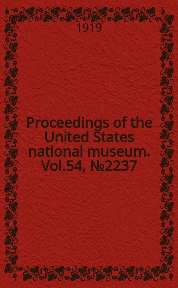 Proceedings of the United States national museum. Vol.54, №2237 : New species of North American fossil beetles, Cockroaches and tsetse flies