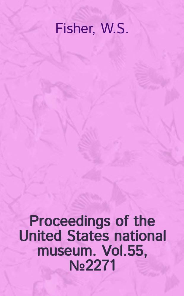 Proceedings of the United States national museum. Vol.55, №2271 : Five new species of Ptinid Beetles