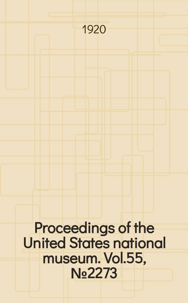 Proceedings of the United States national museum. Vol.55, №2273 : On certain genera of Atherine fishes