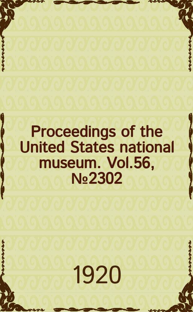 Proceedings of the United States national museum. Vol.56, №2302 : Recent foraminifera from off New Zealand